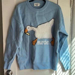 Arctic Eden murder duck oversize sweater